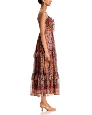 Paisley Border Midi Dress - Exclusive - thumbnail 5