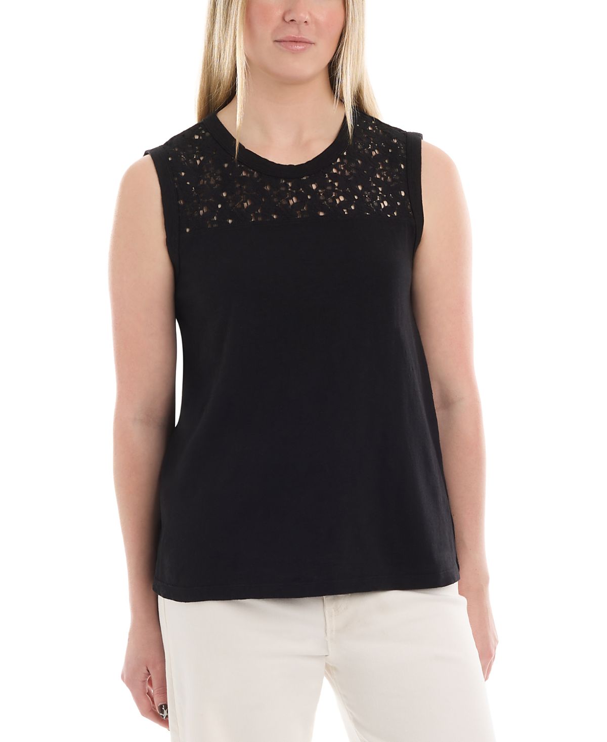 Wilt Clothing Shell with Lace Yoke Top
