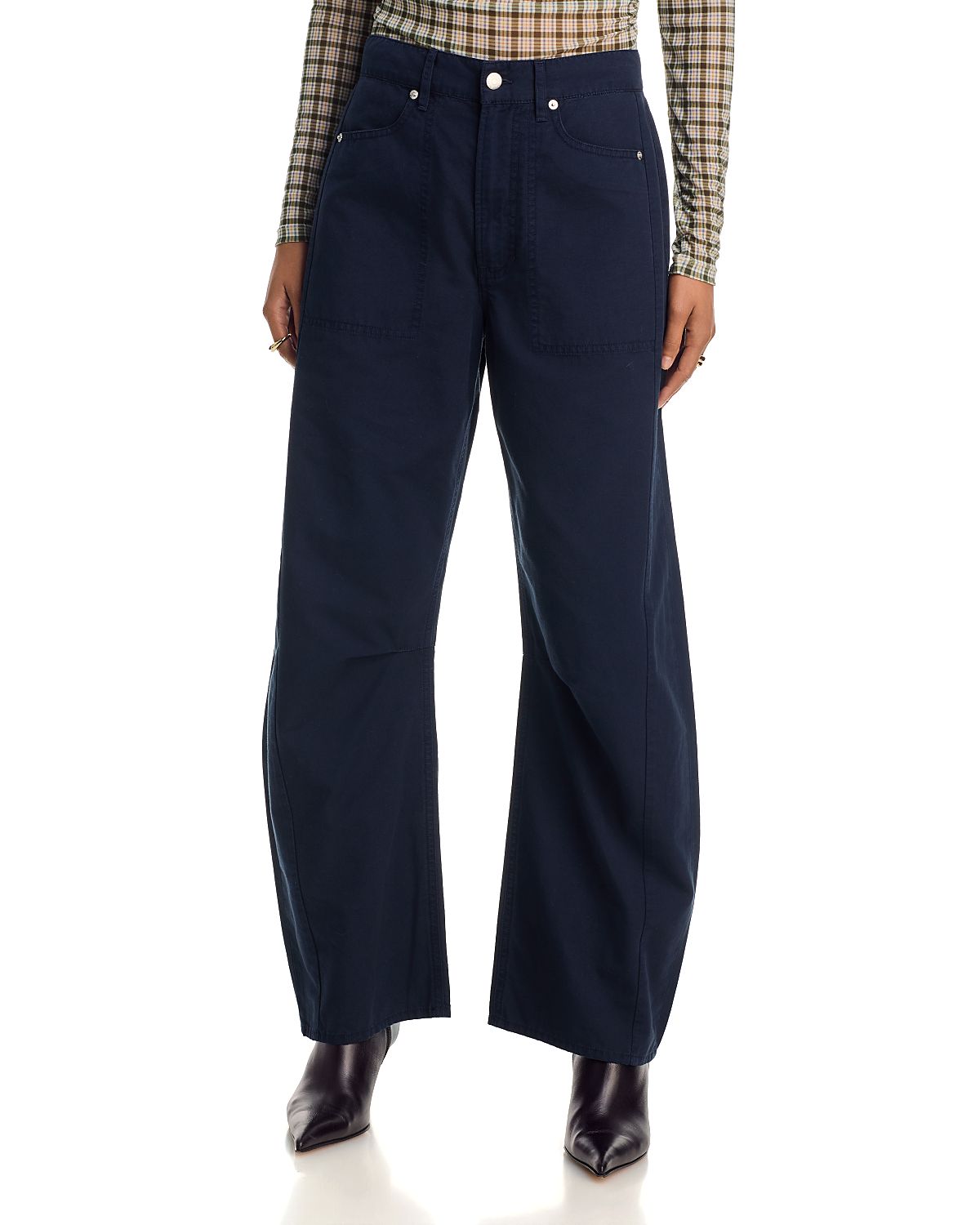 Veronica Beard Sloan High Rise Barrel Leg Jeans