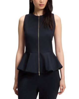 Julorna Zip-Up Peplum Top