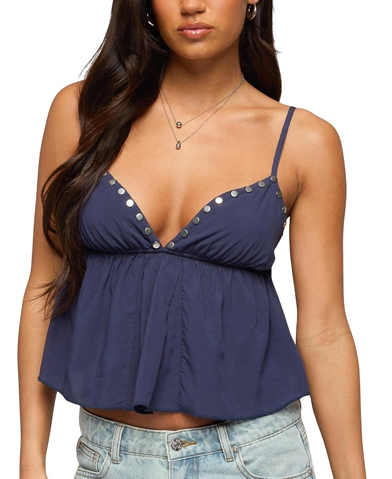 Edikted Alina Studded Babydoll Tank Top