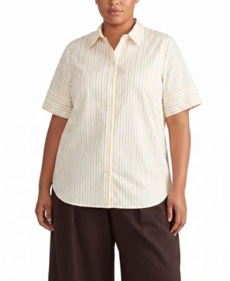 Women's Plus Elbe Stretch Poplin Short Sleeve Shirt