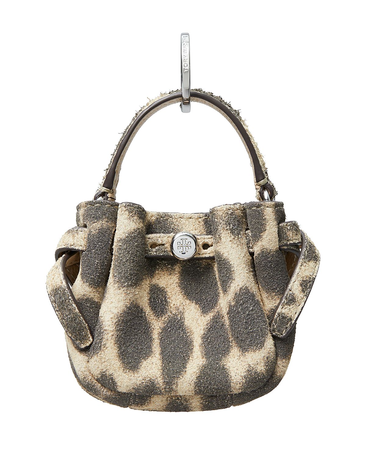 Tory Burch Romy Suede Bucket Bag Key Fob