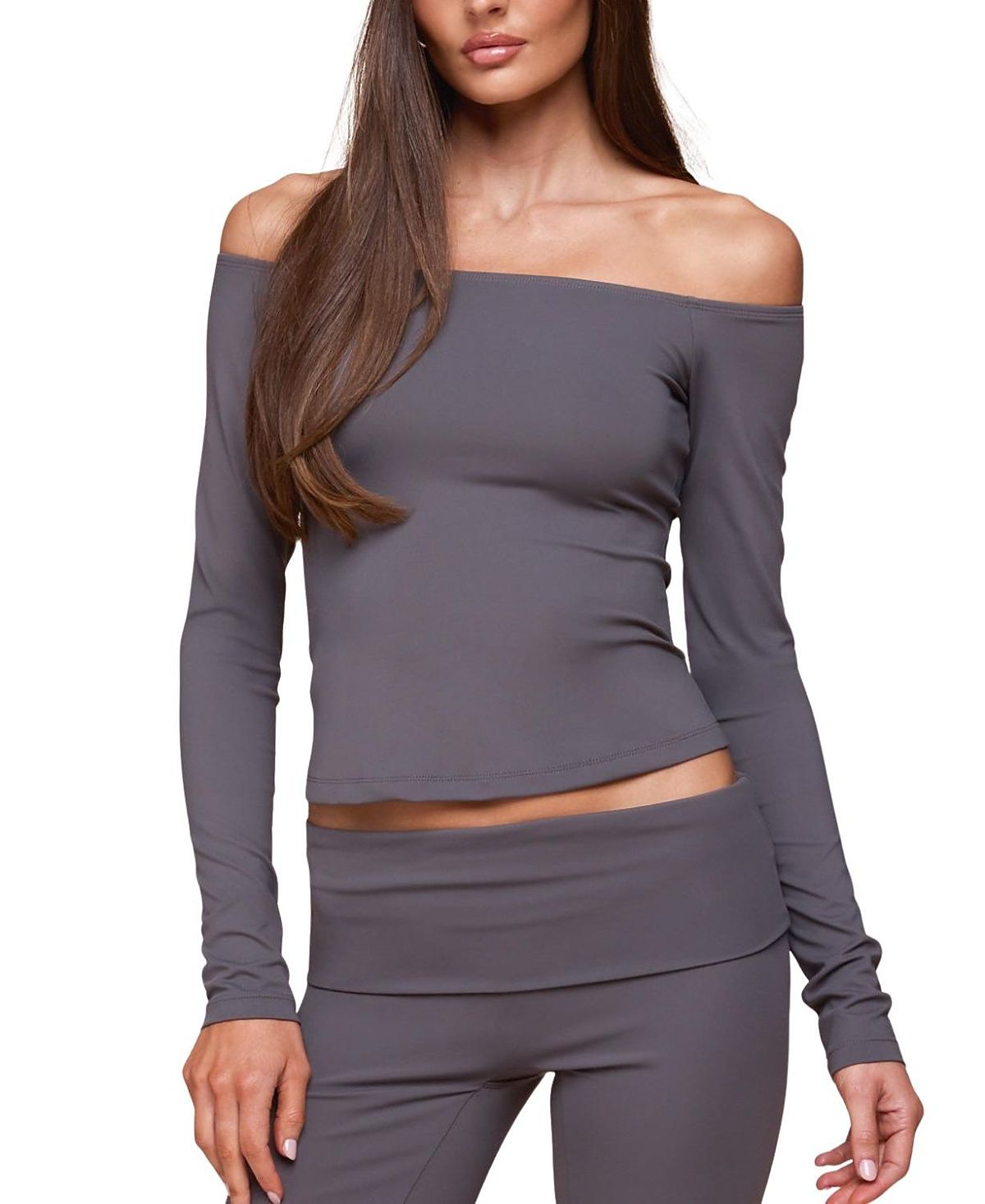 Edikted Tezia Off Shoulder Long Sleeve Top