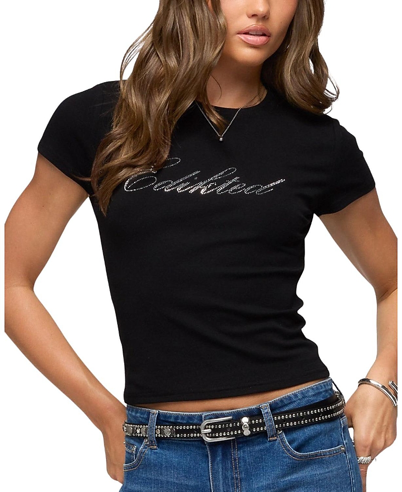 Edikted Edikted Icon Rhinestone T Shirt