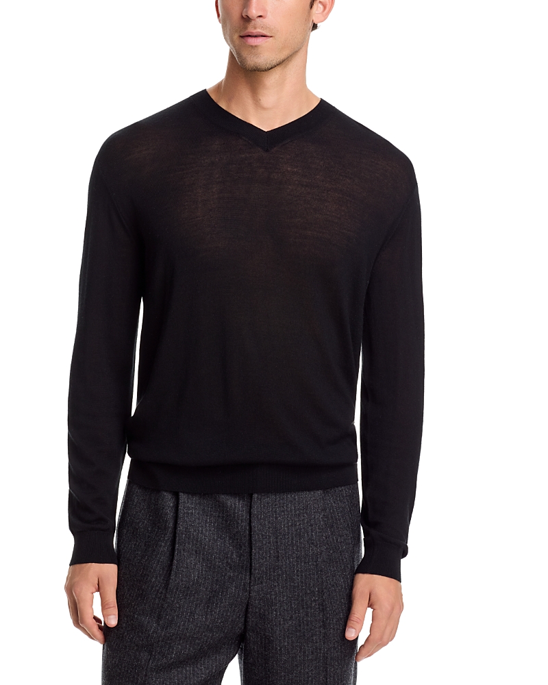 Frame Fine Gauge Wool Cashmere V-Neck Sweater
