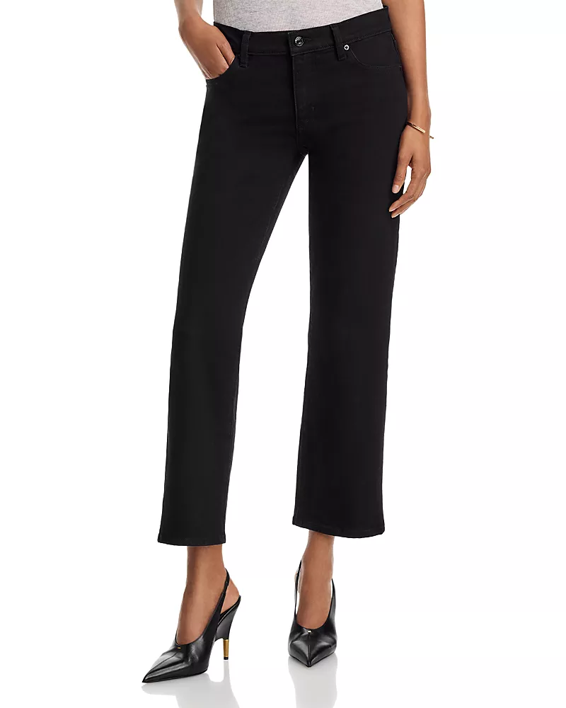 Frame The Cigarette Low Rise Jeans in Black