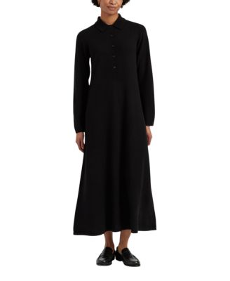  Women's Wool-Cashmere A-Line Polo Dress