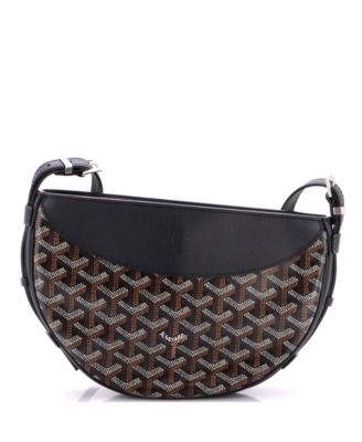   Hirondelle Shoulder Bag Coated Canvas and Leather