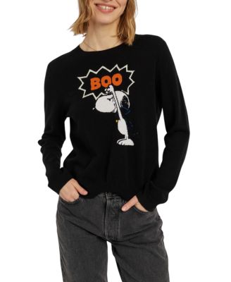  Women's Wool-Cashmere Snoopy Boo Sweater
