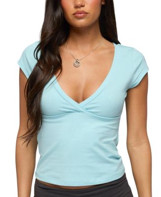 Penelopy Overlap V Neck T Shirt