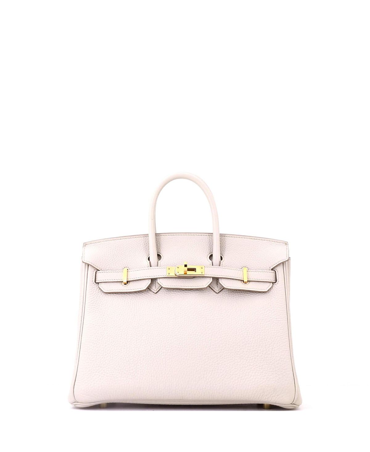 Pre-Owned HERMES Birkin 25 Handbag Light Togo with Gold Hardware