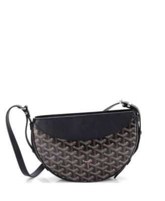   Hirondelle Shoulder Bag Coated Canvas and Leather