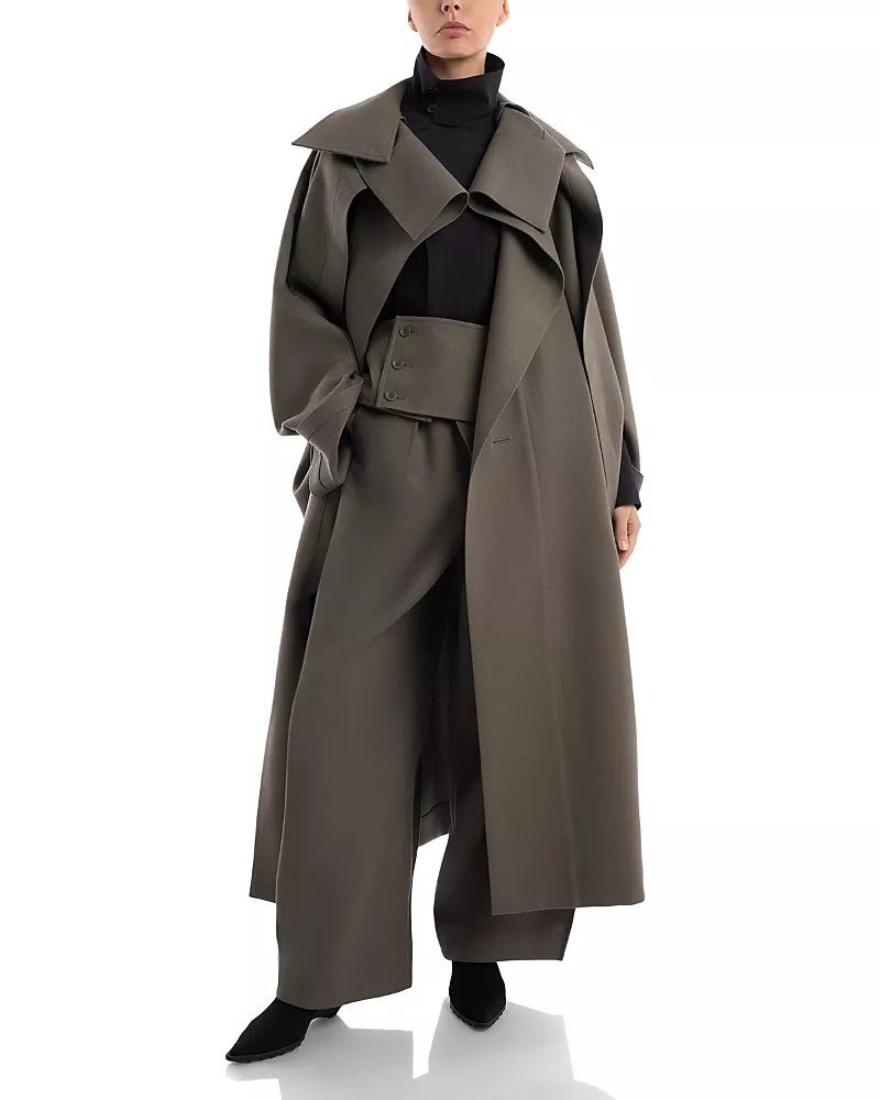 Issey Miyake Calligraph Wool Long Coat