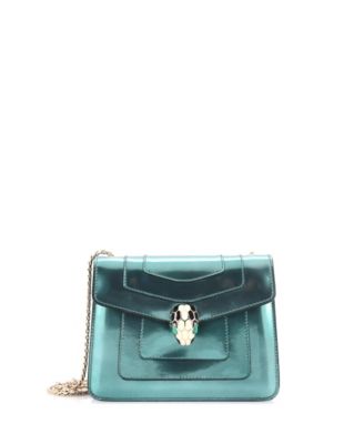  Small Serpenti Forever Square Shoulder Bag Metallic Leather