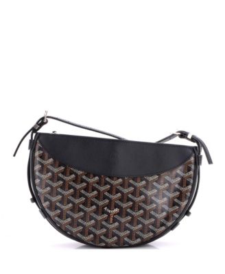   Hirondelle Shoulder Bag Coated Canvas and Leather