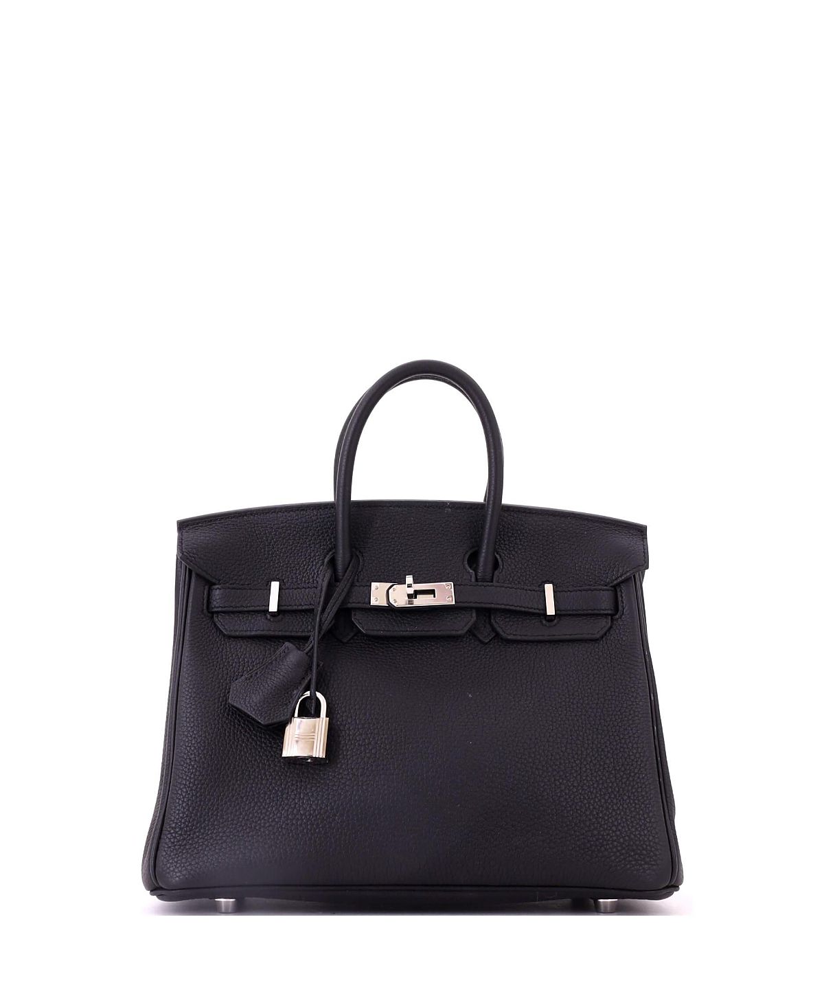 Pre-Owned HERMES Birkin 25 Handbag Black Togo with Palladium Hardware