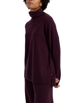  Women's Relaxed Roll Neck Wool & Cashmere Sweater