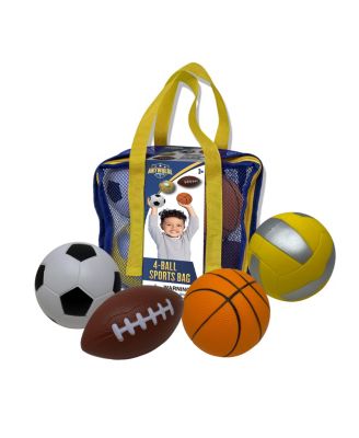 4Ball Sports Bag Mini Foam Balls Set, Ages 3+