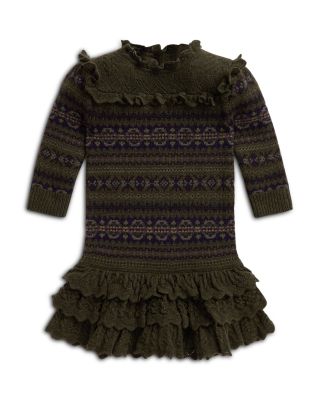 Girls' Fair Isle Cashmere-Blend Dress - Baby