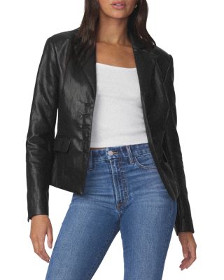 The Fitted Faux Leather Blazer