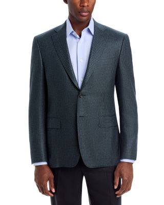 Tonal Houndstooth Regular Fit Sport Coat