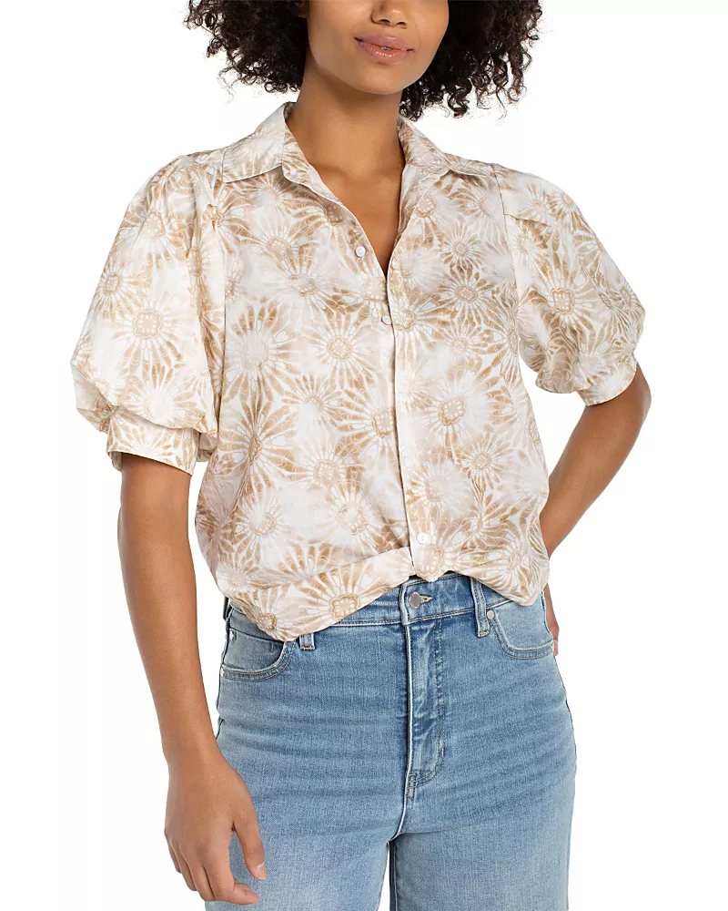 Liverpool Los Angeles Puff Sleeve Blouse