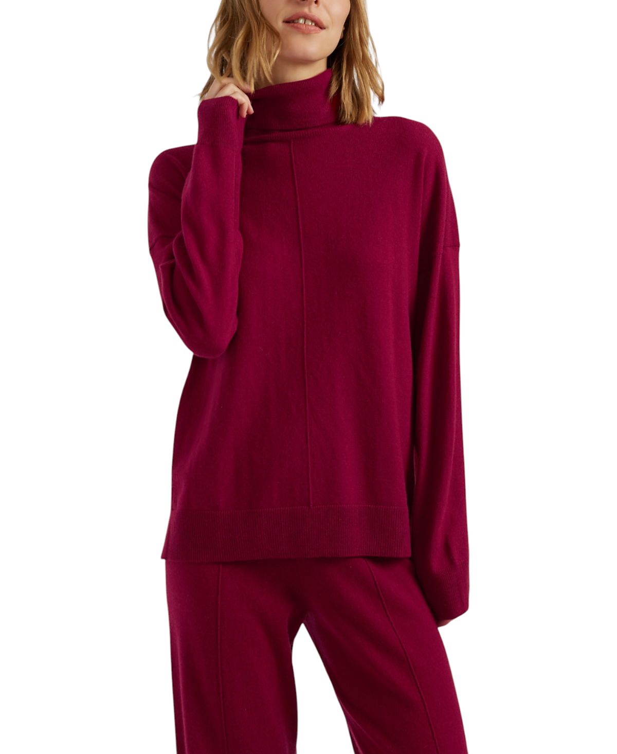 Chinti & Parker Women's Relaxed Roll Neck Wool & Cashmere Sweater