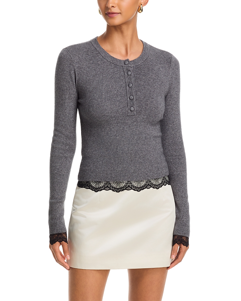 Generation Love Olivia Lace Combo Henley Sweater