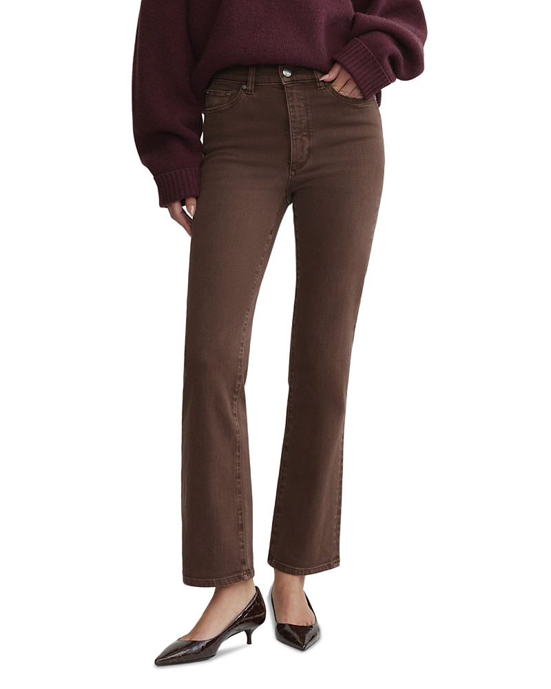 DL1961 Halle Straight High Rise InstasculptJeans in Brownstone