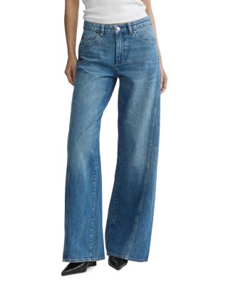 Alex Baggy Wide Leg Low Rise Jeans in Authentic