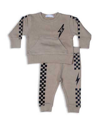 Boys' Speed Racer Check Bolt French Terry Top & Pants Set - Little Kid