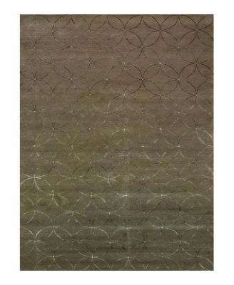 Bokara Rug Co Tibetan Wool Silk Circle Lattice Area Rug, 7'11" x 10'2"