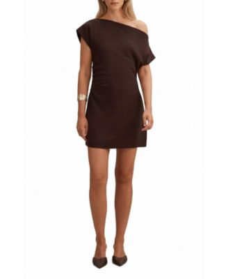 Women's Danielle Asymmetrical Neck Mini Dress - thumbnail 2