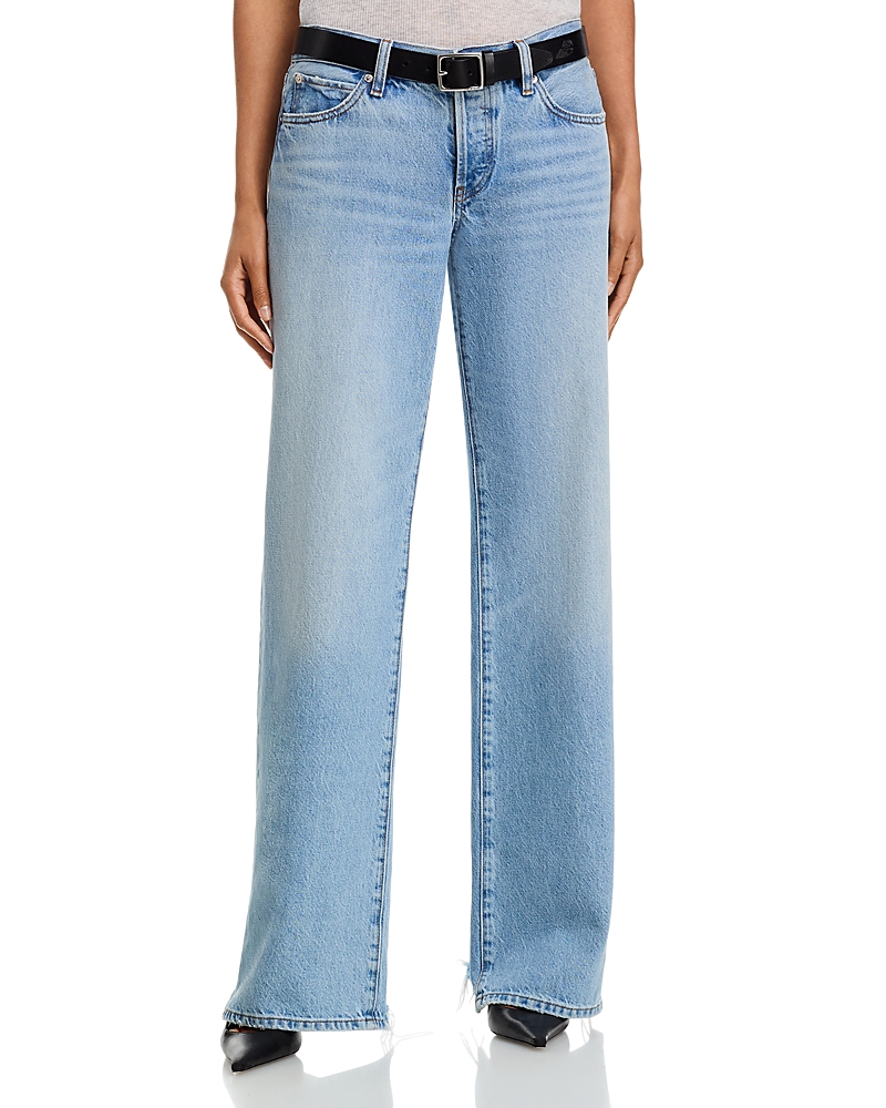Frame The Gray Low Rise Bootcut Flare Jeans in Dodger Offset Hem