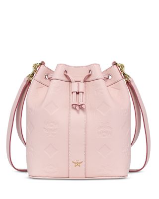 Mcm Dessau Maxi Monogram Leather Drawstring Bag