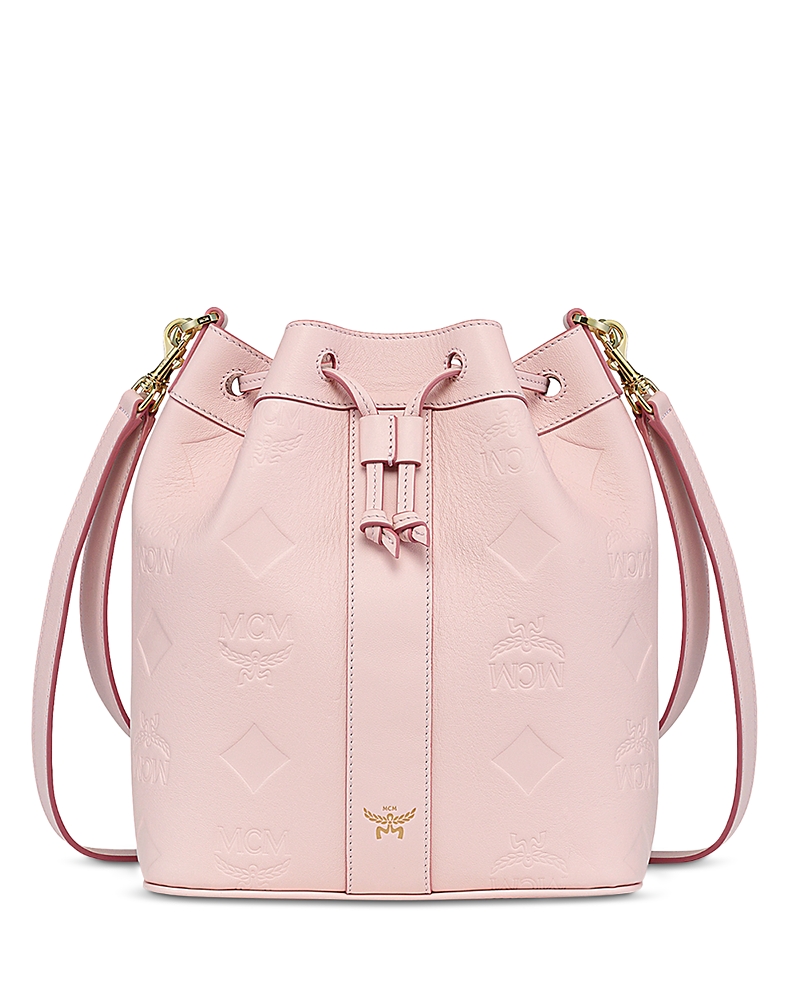 Mcm Dessau Maxi Monogram Leather Drawstring Bag