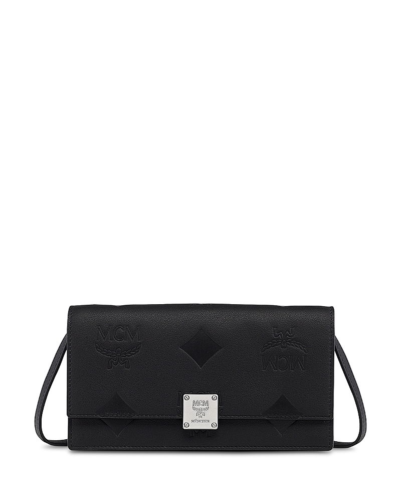 Mcm Aren Embossed Monogram Chain Wallet