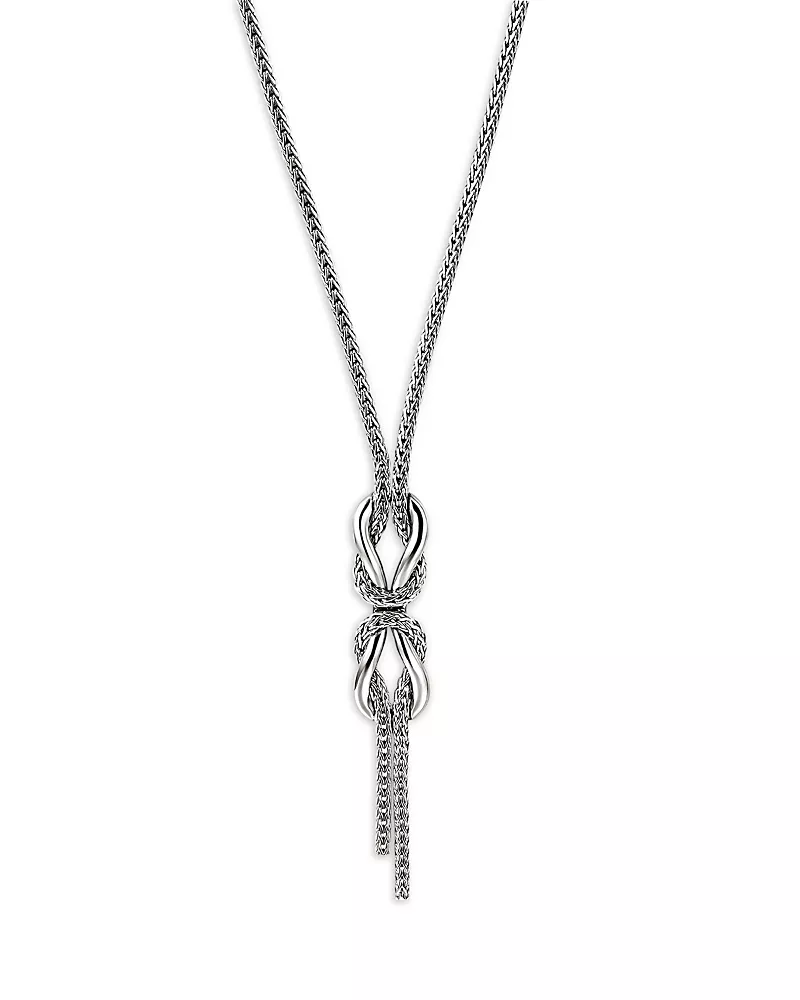 John Hardy Sterling Silver Love Knot Woven Necklace, 16