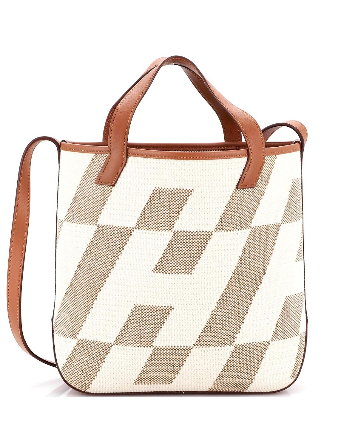 Pre-Owned HERMES 27 Cabas H en Biais Tote Canvas with Leather