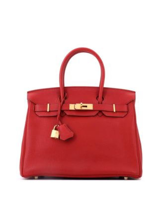 Birkin 30 Handbag Red Togo with Gold Hardware