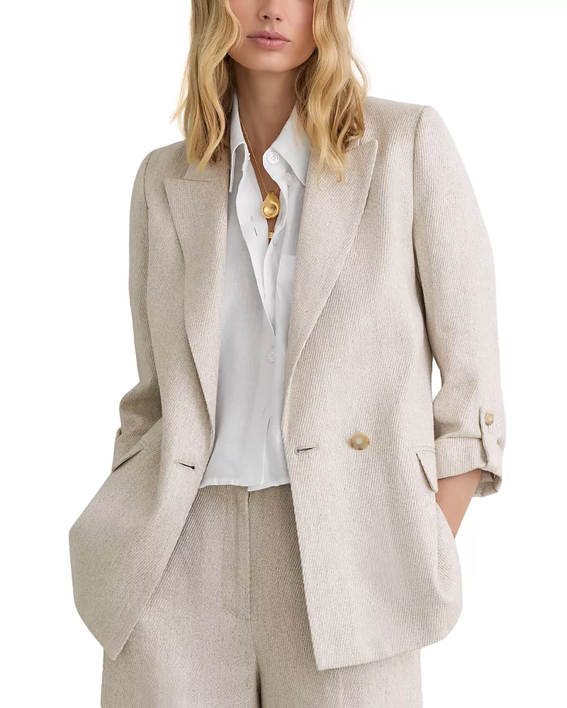 Reiss Petites Nolah Double Breasted Blazer