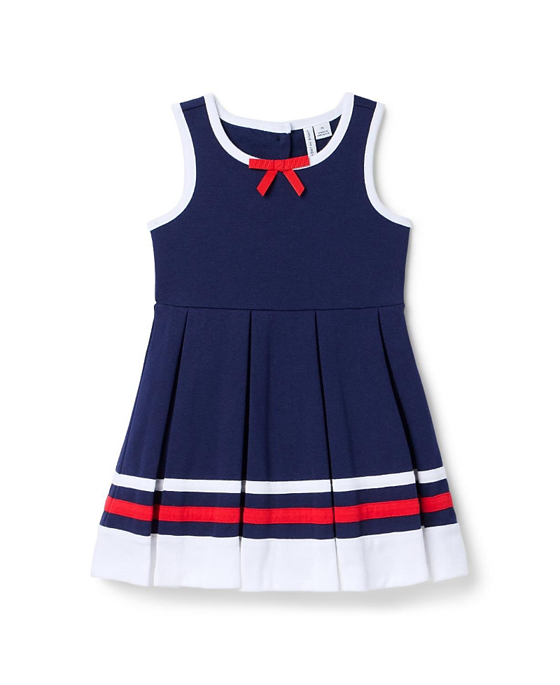 Janie and Jack Girls' Trimmed Ponte Dress - Baby, Little Kid, Big Kid