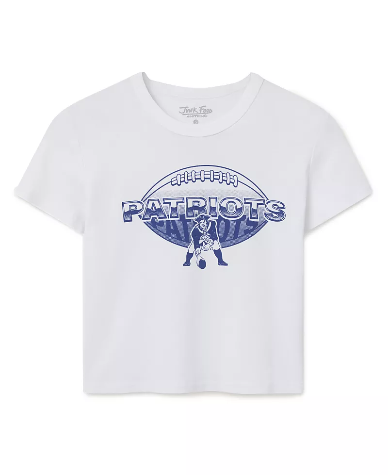 Junk Food Clothing Women's New England Patriots Repeat Baby Tee