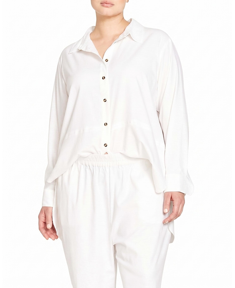 Universal Standard Women's Plus Dawn Linen Hi Low Tunic