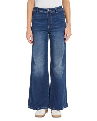 Lysse Iris High Rise Wide Leg Everyday Jeans in Bleached Blue
