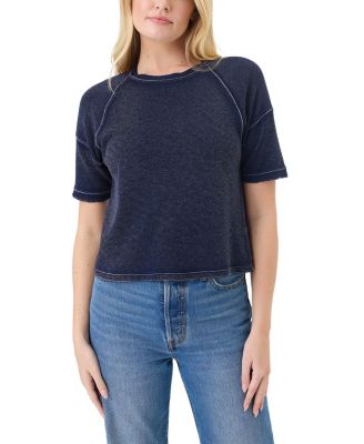  Denim Wash Raglan Top