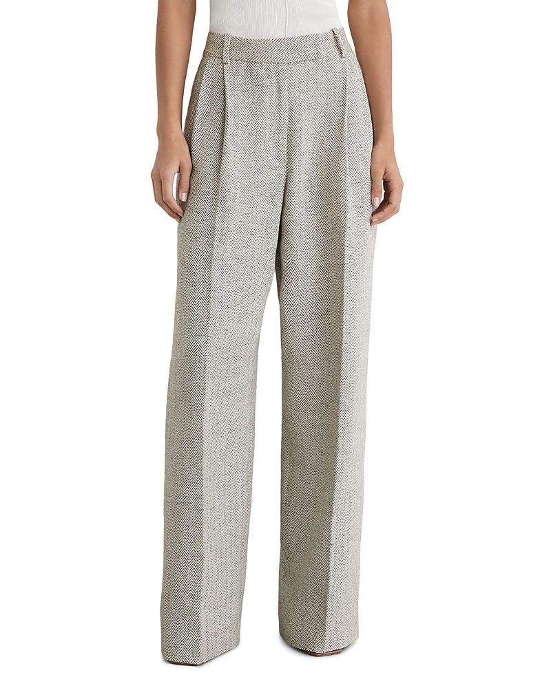 Reiss Ezra Herringbone Straight Pants