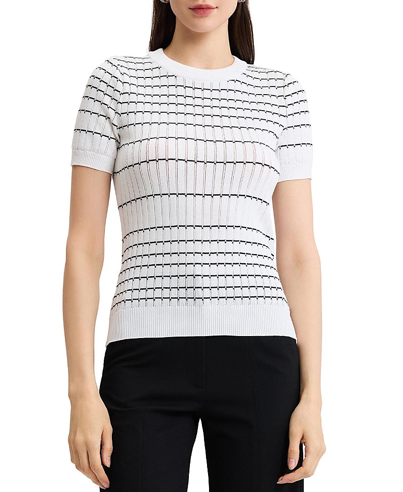 Misook Striped Soft Knit Top