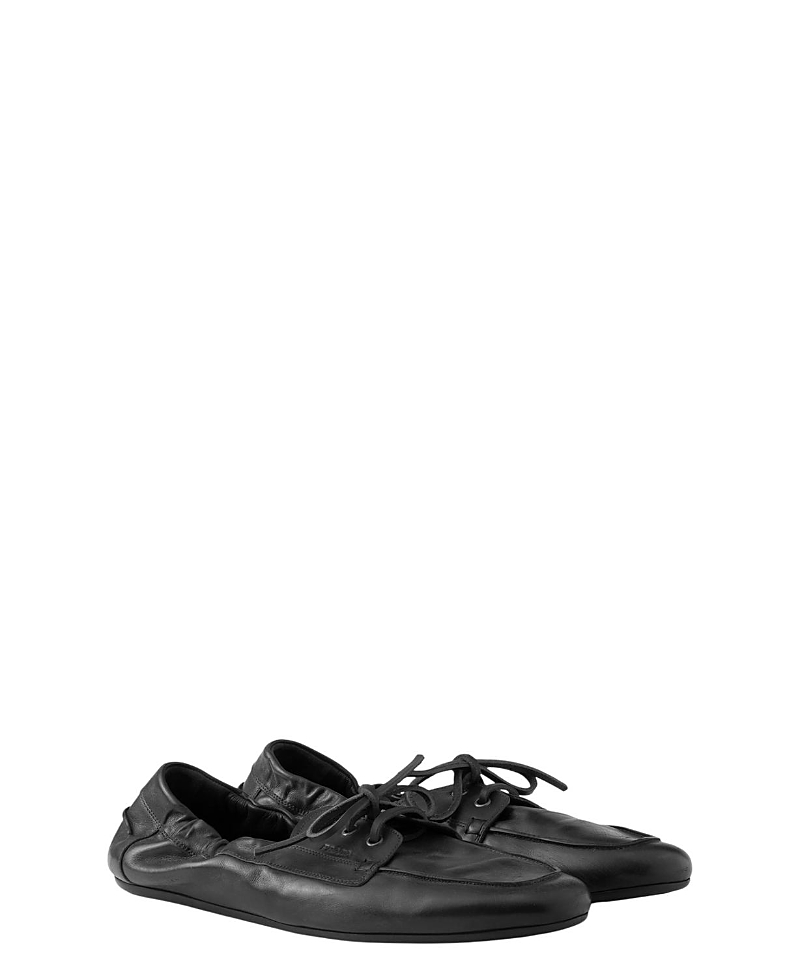 Prada Men's Shuffle Antiqued Leather Laced Shoes